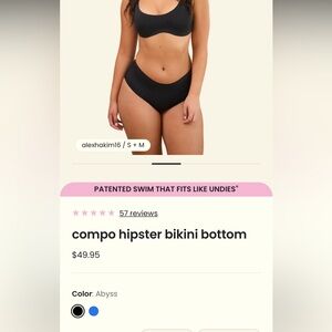 Compo Hipster Bikini Bottom - Abyss Black